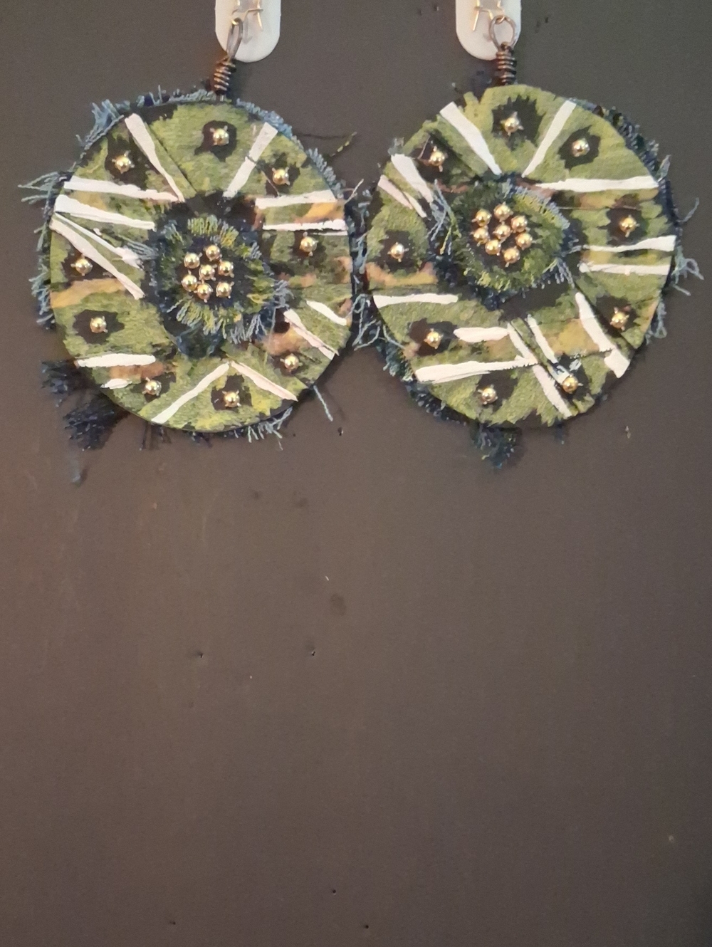 Green Beaded Round Fringe Earrings - By Creative Souls Vibe